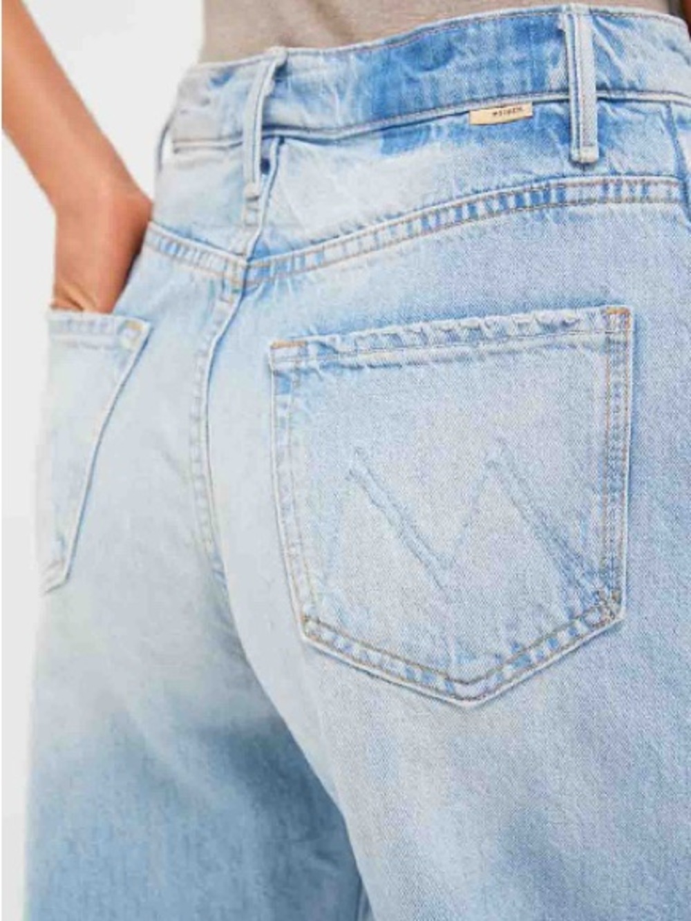 MOTHER Superior The Full Pipe Flood in Back Pedal Bowed Barrel Leg Jeans 33 - Picture 7 of 16